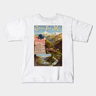 Les Eaux-Bonnes France Vintage Poster 1900 Kids T-Shirt